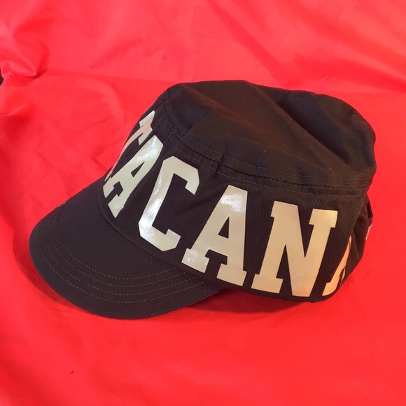 Original Robin Ruth Punta Cana hat 2 panel flat top camp cap brown gold - Picture 3 of 8